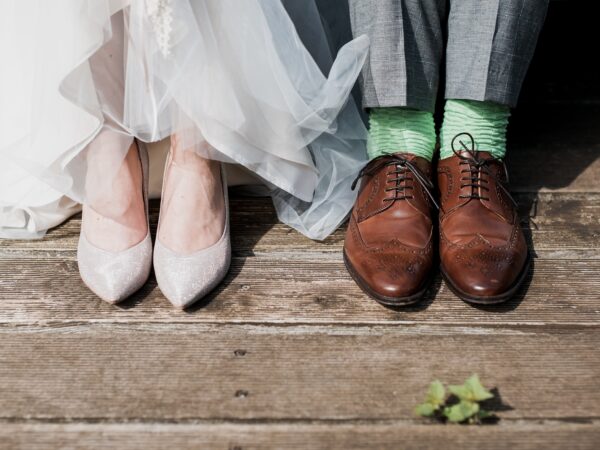 A bride and groom